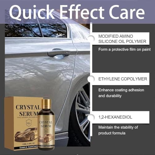 PTZ Crystal Serum 100ml - 9H Graphene Ceramic Coating for Cars - Advanced Car Coating Spray for Shine & Protection - Long Lasting Nano Quick Coat Restore & Paint Sealant - Pro Ptz Crystal Serum — view 5