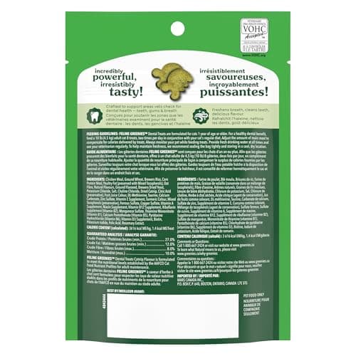 GREENIES Feline Cat Treats Adult Natural Dental Care, Catnip Flavour, 2.1oz. Pouch — view 12