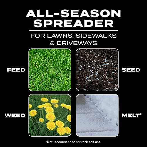 Scotts Turf Builder EdgeGuard DLX Broadcast Spreader for Seed, Fertilizer, Salt, Ice Melt, Holds up to 15,000 sq.ft. Product, Green — view 2