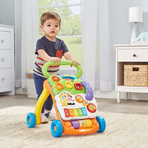 VTech Sit-to-Stand Learning Walker (Frustration Free Packaging - English Version), Orange — view 3