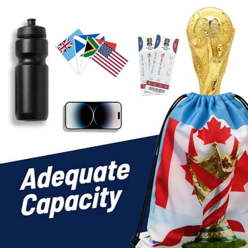 KINFAVOU 2026 World Cup Canada Soccer Fan Gear Set, 7-Piece Drawstring Backpack Decoration & Storage Set for World Cup & Patriotic Holidays — view 4