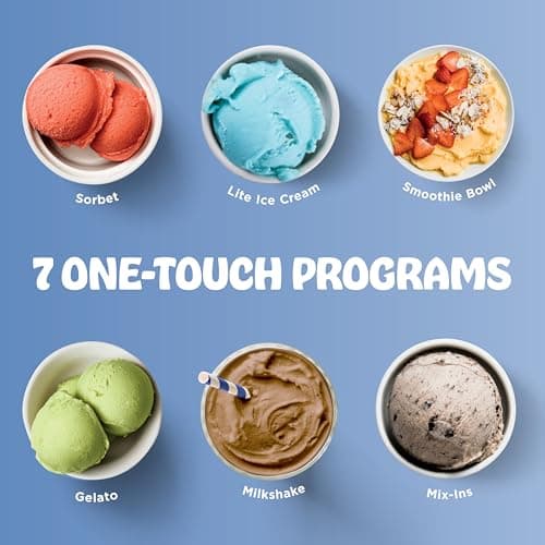 Ninja NC301 CREAMi Ice Cream Maker, for Gelato, Mix-ins, Milkshakes, Sorbet, Smoothie Bowls & More, 7 One-Touch Programs, with (2) Pint Containers & Lids, Compact Size, Perfect for Kids, Silver — view 3