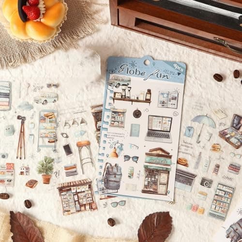 Funny Travel Scrapbooking Sticker Travel Transparents PET Journaling Clipping Supplies Decal for Planners Decorative for Scrapbooking — view 5