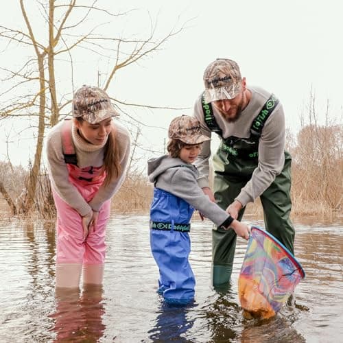 DaddyGoFish Chest Waders for Kids and Adults, Fishing and Hunting Waders with a Pocket and a Wader Hanger — view 6
