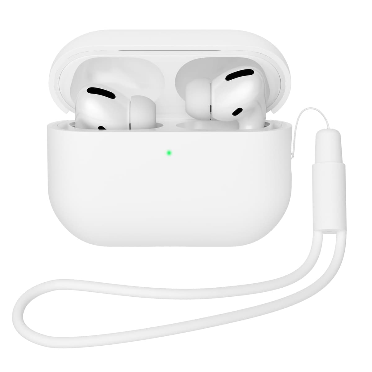 Compatible con Airpods Pro 2 (2022), Anti-rasguños Ultradelgada Fundas Protectora de Silicona para AirPods Pro 2.ª Generación, LED Visible Frontal (Blanco) — view 2