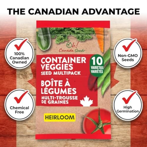 10 Heirloom Vegetable Seed Varieties – Seeds for Planting in Canada, Home and Survival Garden Plant Seeds, Graines de Jardin Canadian Variety Pack Kit — view 6