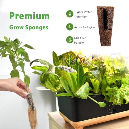 251PCS Seed Pod Kit for Aerogarden, Hydroponics Growing System for Garden Indoor, Grow Anything Kit for Hydroponics, 60 Grow Sponges, 60 Pod Labels, 15 Baskets, 15 Domes,100 Plant Labels, 1 Tweezers — view 3