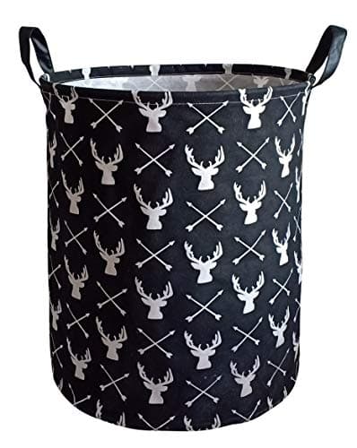 KUNRO Large Sized Storage Basket Waterproof Coating Organizer Bin Laundry Hamper for Nursery Clothes Toys(Rould Deer)