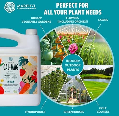MARPHYL Organic Cal-Mag Liquid Fertilizer – Calcium & Magnesium Supplement to Correct Plant Deficiencies, Supports Strong Growth for Garden Flowers, Vegetables, Succulents & Hydroponics — view 4