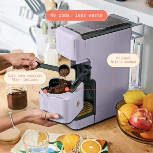 Programmable Single Serve Coffee Maker with Integrated Burr Grinder, Touch Controls, Fresh Custom Brew, Compact Design, Easy to Use — view 2