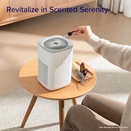 Levoit Air Purifiers for Bedroom Desktop, Purificateur d'air for Smoke Odor Allergies Dust with Aroma Pad, AHAM VERIFIED, Air Freshener Filter Cleaner with Quiet Sleep Mode, LV-H128 — view 3