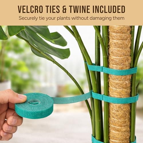 Moss Pole Monstera Plant Support, 2 Pack 48in Bendable Indoor Plant Stakes — view 2