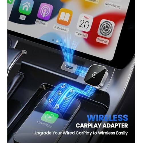 2-in-1 Wireless CarPlay and Android Auto Adapter – Mini Bluetooth Car Adapter for iPhone (iOS 10+) & Android, Includes USB-C and USB Connector, Fast Pairing, No-Delay Connection, 2026 Upgrade – Silver — view 5
