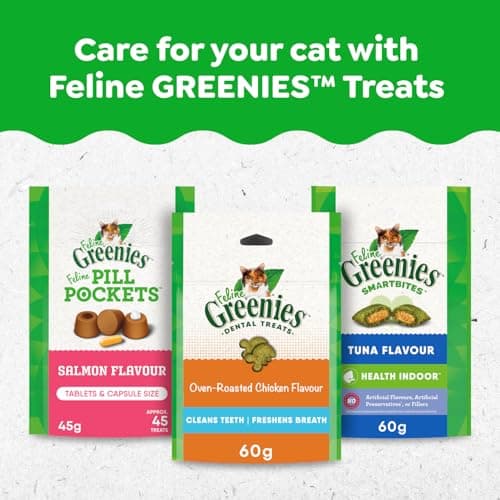 GREENIES Feline Cat Treats Natural Dental Care, Catnip Flavour, 9.75oz. Tub — view 7