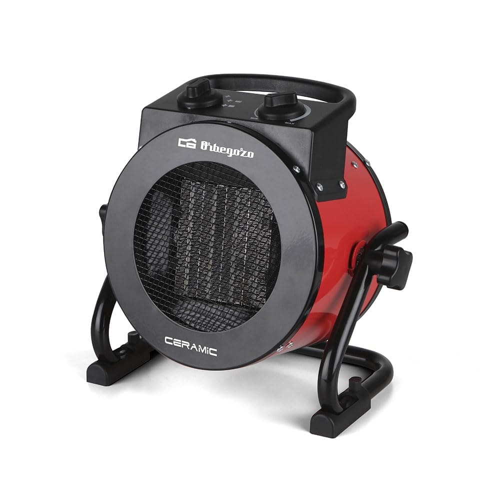 Orbegozo FHR 3050 A, Calefactor eléctrico, cerámico profesional, 3000 W, 2 potencias de calor, control ajustable de temperatura, protección contra sobrecalentamiento, posición ventilador, color rojo — view 3