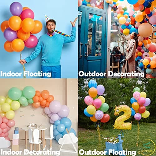 AFTERLOON® Biodegradable Balloons 24 pcs Pearlized White/Pink/Fuchsia 12 Inch Pearl Color, Pearlescent Thickened Extra Strong Latex Helium Float, Colorful Bulk Color ballon Globos Para De Kids — view 4
