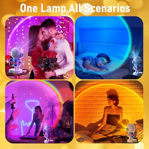 XEBKOR Astronaut Sunset Lamp,720° Magnetic Rotating RGB LED Night Light — view 4