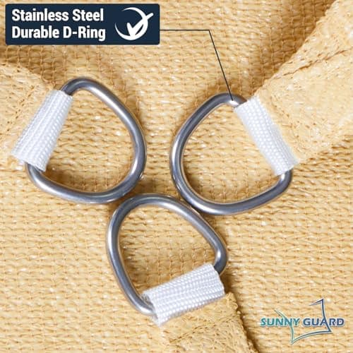 SUNNY GUARD Sun Shade Sail 10' x 13' Rectangle Sand UV Block Sunshade for Backyard Yard Deck Patio Garden Outdoor Activities and Facility(We Make Custom Size) — view 5