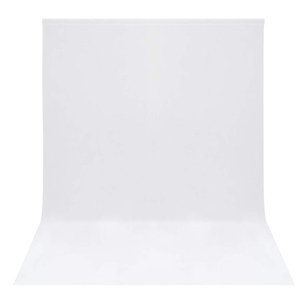 Easy-Going 5Wx7L ft White Background Muslin Backdrop, Photo Studio, Collapsible High Density Screen for Video Photography and Television