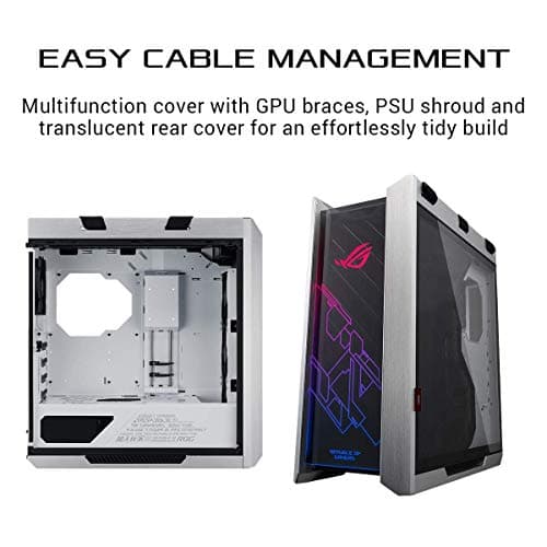 ASUS ROG Strix Helios GX601 White RGB Mid-Tower Gaming Case, Pre-Installed 4x140mm Fans, ATX/EATX, Tempered Glass, Aluminum Frame, GPU Braces, 420mm Radiator Support, Aura Sync, 2 Year Warranty — view 2