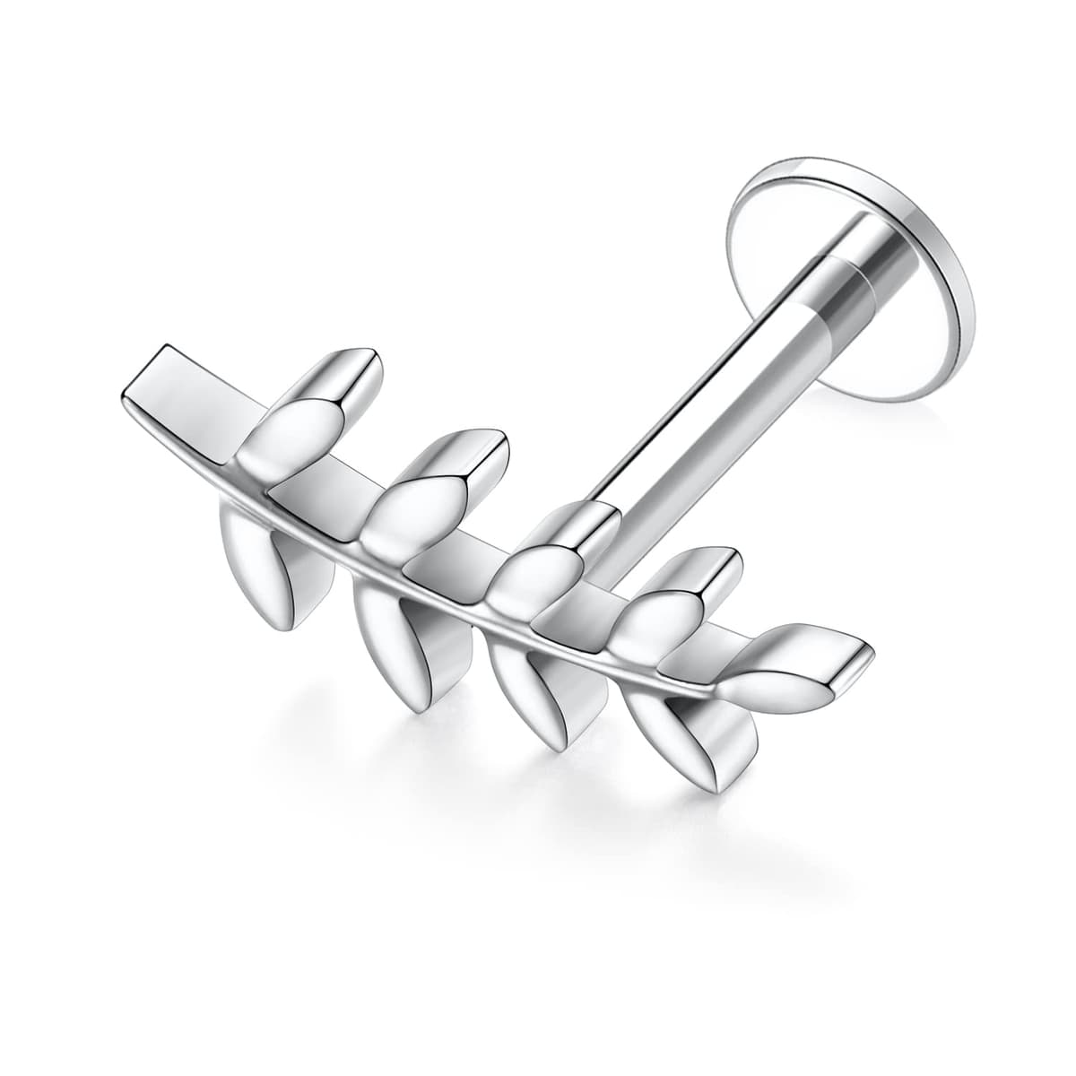 hengkaixuan 16G Titanium Labret Studs - Internally Threaded Flatback - Unisex - Silver - Piercing Jewellery — view 3