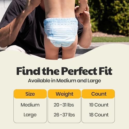 DYPER Baby Swim Diapers Size Medium (20-31 lbs), 19 Count | Disposable Swim Pants | Plant-Based, Hypoallergenic & Fragrance Free | Won't Swell in Water | for Pool, Beach, Swim Lessons & Water Play — view 4