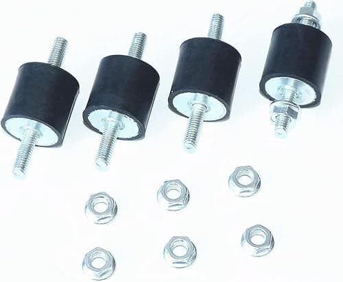 APUXON 4pcs Rubber Vibration Isolator Mounts 30 x 30mm Shock Absorber with M8 x 23mm Studs Vibration Isolators — view 2