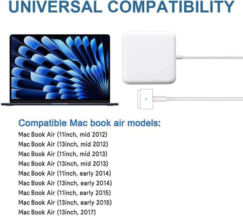 45W Charger for MacBook Air&Pro(2012-2017), Compatible with MacBook Air&Pro 11&13&15&17 inch (6 * 6 * 3CM) 6*6*3CM
