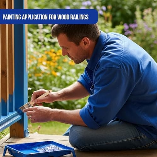 Pro Grade Paint Brushes, 5-Piece Paint Brush Set, Flat & Angle Brushes for Walls, Trim, Cabinets, Interior & Exterior Latex and Oil Paints, Stains — view 3
