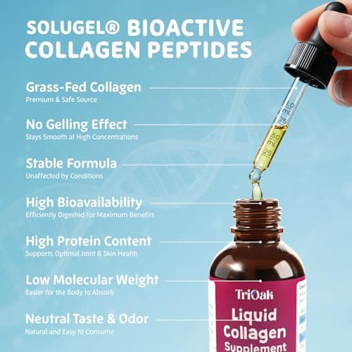 Premium Hydrolyzed Liquid Collagen Drops for Dogs: Grass-Fed Bioactive Peptides with Vitamin C, Biotin & Hyaluronic Acid - 4-in-1 Collagen Supplement for Hip & Joint, Skin & Coat & Itch Relief Support — view 3