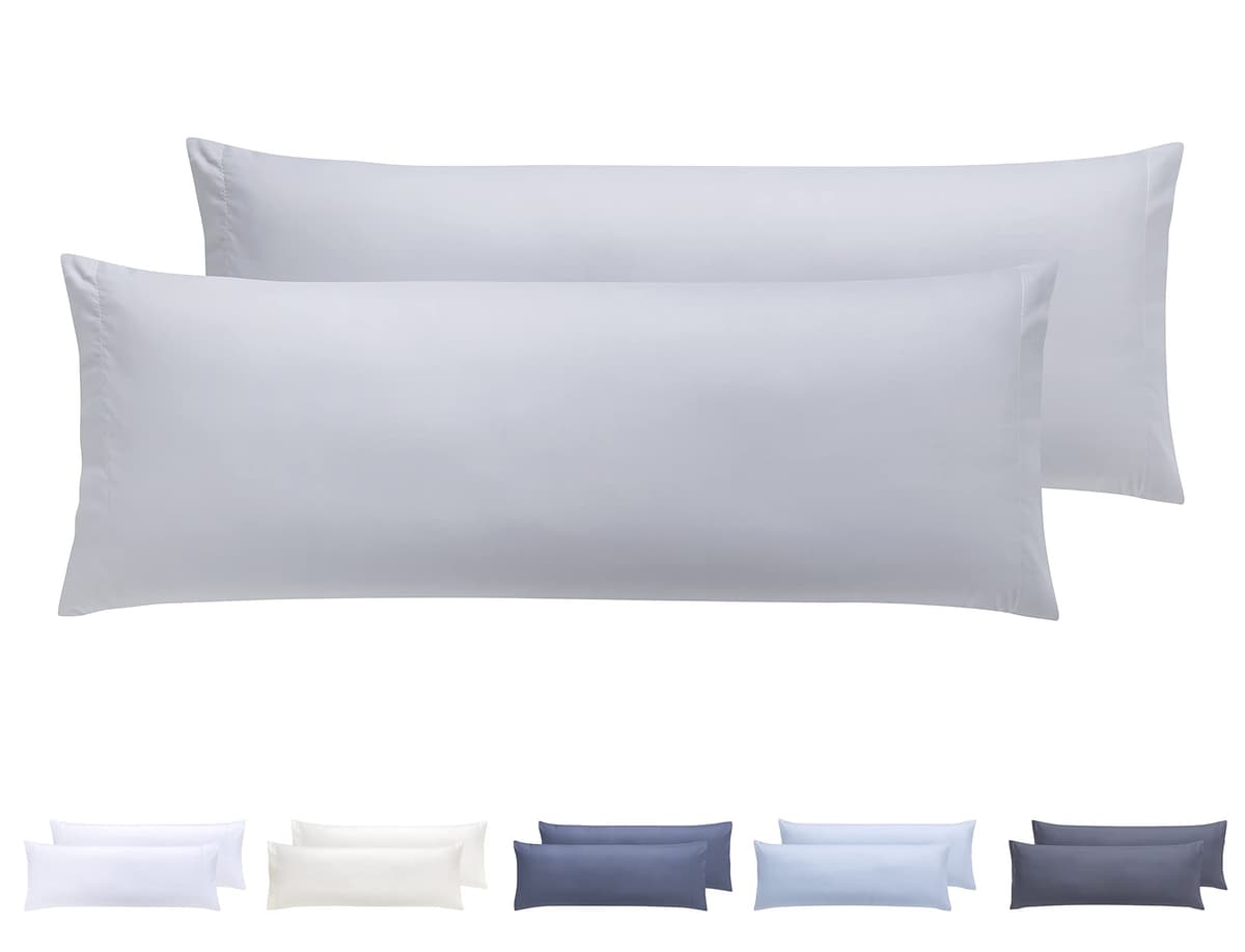 Todocama – Juego de 2 Fundas de Almohada, Microfibra Extra Suave, hipoalergénicas. Juego de 2-70x40 cm Blanco — view 18