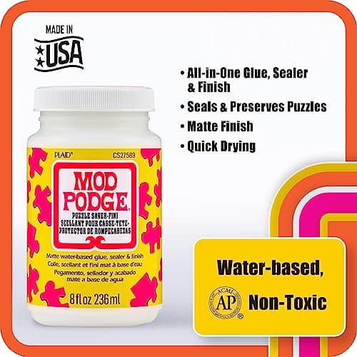 Mod Podge Puzzle Saver, Premium Matte All-in-One Glue, Sealer, and Finish, 8 fl oz, CS27589 — view 2