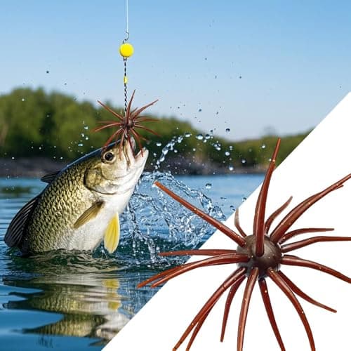 2Pc Sea Urchin Bait,Sea Bass Fishing Lures,Floating Simulation Seas Urchin Dice Baits for Bass Fishing,Artificial Squirm Fuzzy Fishings Soft Lure Bait Accessories for Saltwater Shore (Black, 4.33 in) — view 5