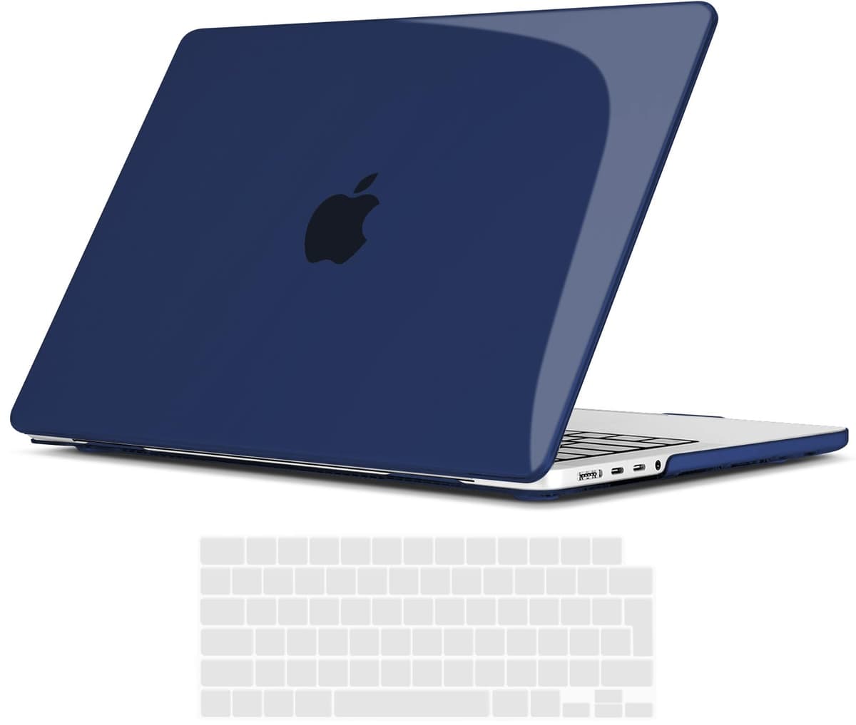 TECOOL Case compatible with MacBook Air M1 & MacBook Air 13 inch Retina 2020 2019 2018 (A2337 A2179 A1932), Plastic Snap On Hard Shell Cover & UK EU Keyboard Protector, Crystal Clear (Glossy) — view 51