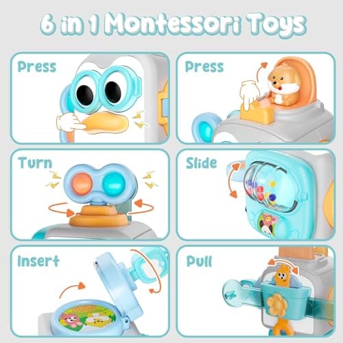 OSIMILY Busy Cube for 1 Year Old Toys| Montessori Toys for 1 Year Old,Sensory Toys for Toddlers 1-3,Learning Fine Motor Skills Toys,Birthday Gift for Baby Aged 6, 9, 10, 12, 18 Months — view 2