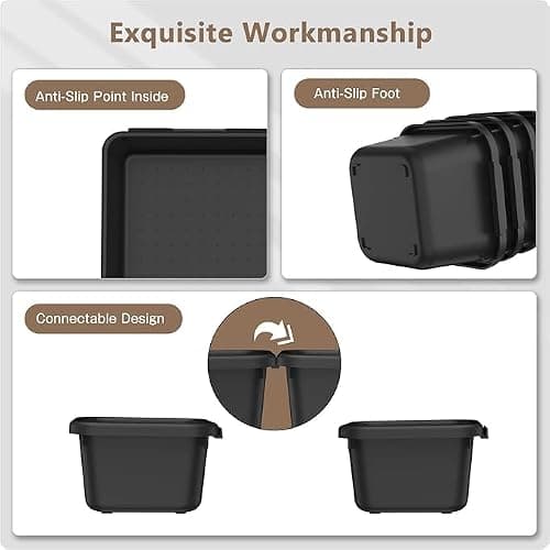 A-LUGEI【Large Size】【5 Pcs】 Tool Box Organizer Tray Divider【Single Size】 Desk Drawer Organizer Bin, Garage Organization and Storage Toolbox for Rolling Tool Chest Cart Cabinet WorkBench Part Widget — view 4