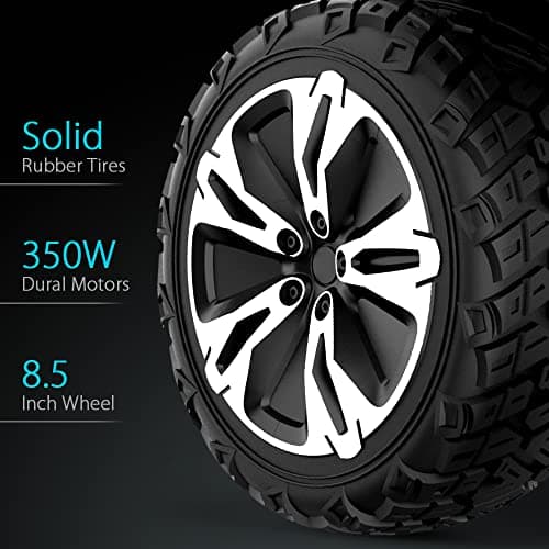 Gyroor Warrior 8.5 inch G2 All Terrain Off Road Scooter with Bluetooth Speakers and LED Lights, Self Balancing Scooter for Kids ages 6-12 and Adults — view 3