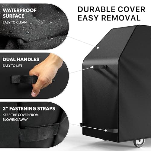 Simple Houseware 58-inch Heavy Duty BBQ Grill Cover, 600D Polyester Waterproof, Weather-Resistant — view 4