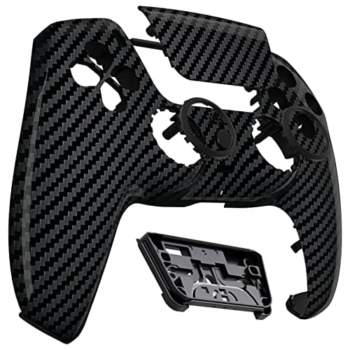 eXtremeRate Luna Redesigned Graphite Carbon Fiber Front Shell Touchpad Compatible with ps5 Controller BDM-010 020 030 040 050, Replacement Custom Touch Pad Cover Compatible with ps5 Controller — view 3