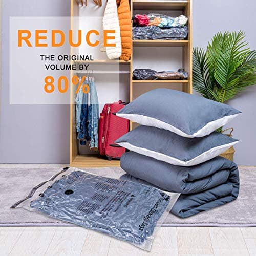 GONGSHI Vacuum Storage Bags (3 x Jumbo, 3 x Large, 3 x Medium, 3 x Small), Space Saver Sealer Compression Bags with Travel Hand Pump — view 6