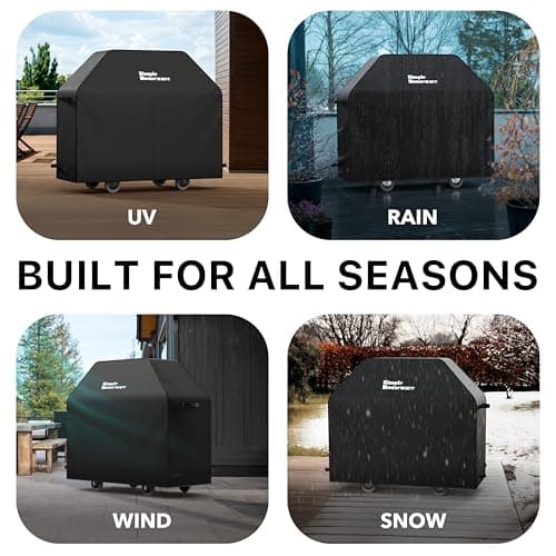 Simple Houseware 58-inch Heavy Duty BBQ Grill Cover, 600D Polyester Waterproof, Weather-Resistant — view 3