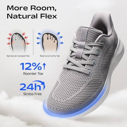 Bruno Marc Men's Slip on Walking Shoes Lightweight Breathable Comfortable Casual Sneakers,Size 11,Grey,SBWA26002M — view 3