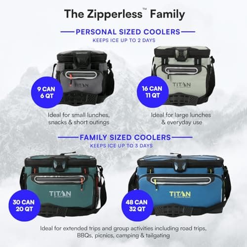 Titan by Arctic Zone 16 Can Zipperless Cooler, SmartShelf, Sharkskin Gray — view 7
