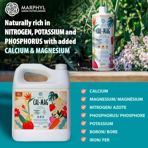 MARPHYL Organic Cal-Mag Liquid Fertilizer – Calcium & Magnesium Supplement to Correct Plant Deficiencies, Supports Strong Growth for Garden Flowers, Vegetables, Succulents & Hydroponics — view 3