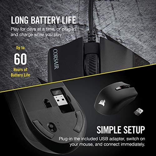 Corsair Harpoon Wireless RGB Lightweight FPS/MOBA Gaming Mouse – 10,000 DPI – 6 Programmable Buttons – Low-Latency Bluetooth – iCUE Compatible – PC, Mac, PS5, PS4, Xbox – Black — view 4
