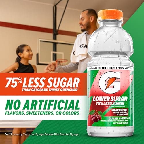 Gatorade Lower Sugar Sports Drink, Rain Berry, 12 fl oz Bottles, (12 Pack) — view 2