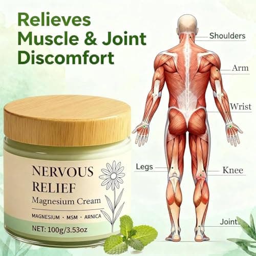Relief Magnesium Cream 3.53oz – Total Relief Magnesium Cream for Nerves, Joints & Muscles with MSM & Arnica, Non-Greasy Mineral Formula for Daily Comfort – Ideal for Athletes, Active Adults & Seniors — view 2