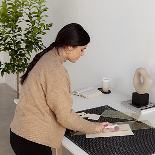 Elan Cutting Mat A1 Black & Taupe, Large Self Healing Cutting Mat 24 x 36 Inch, 5-Ply Craft Board Black, Hobby Board for Crafts 24x36 Inch — view 5