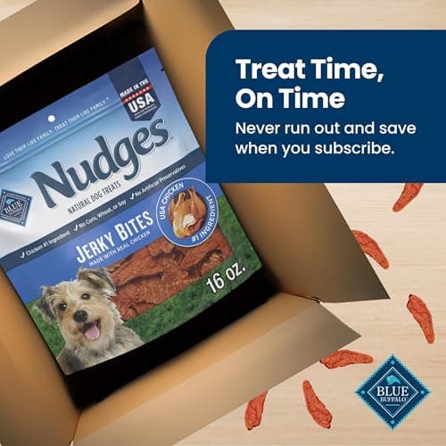 Blue Buffalo Nudges Chicken Jerky Bites Natural Dog Treats, Tender & Meaty Dog Snacks, Healthy Reward or Training Treat, Made in the USA with Real Chicken, No Artificial Preservatives, 16 oz. — view 9