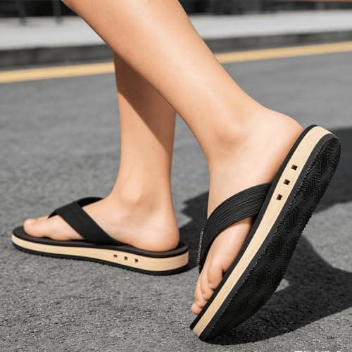 KVbabby Kids Comfortable Flip Flops,Coffee,3 Big Kid — view 2